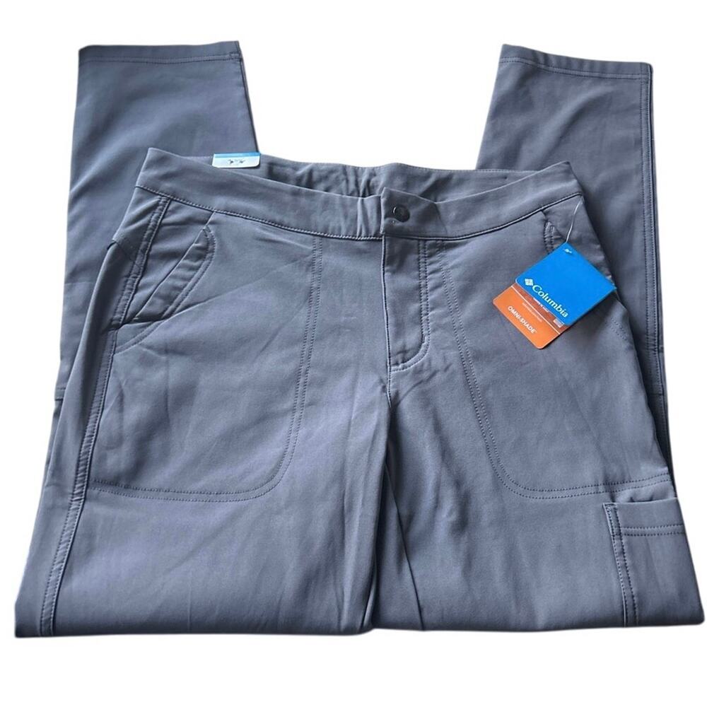 Columbia Womens Gray Straight Leg Jambe Droite Hiking Active Pants 8